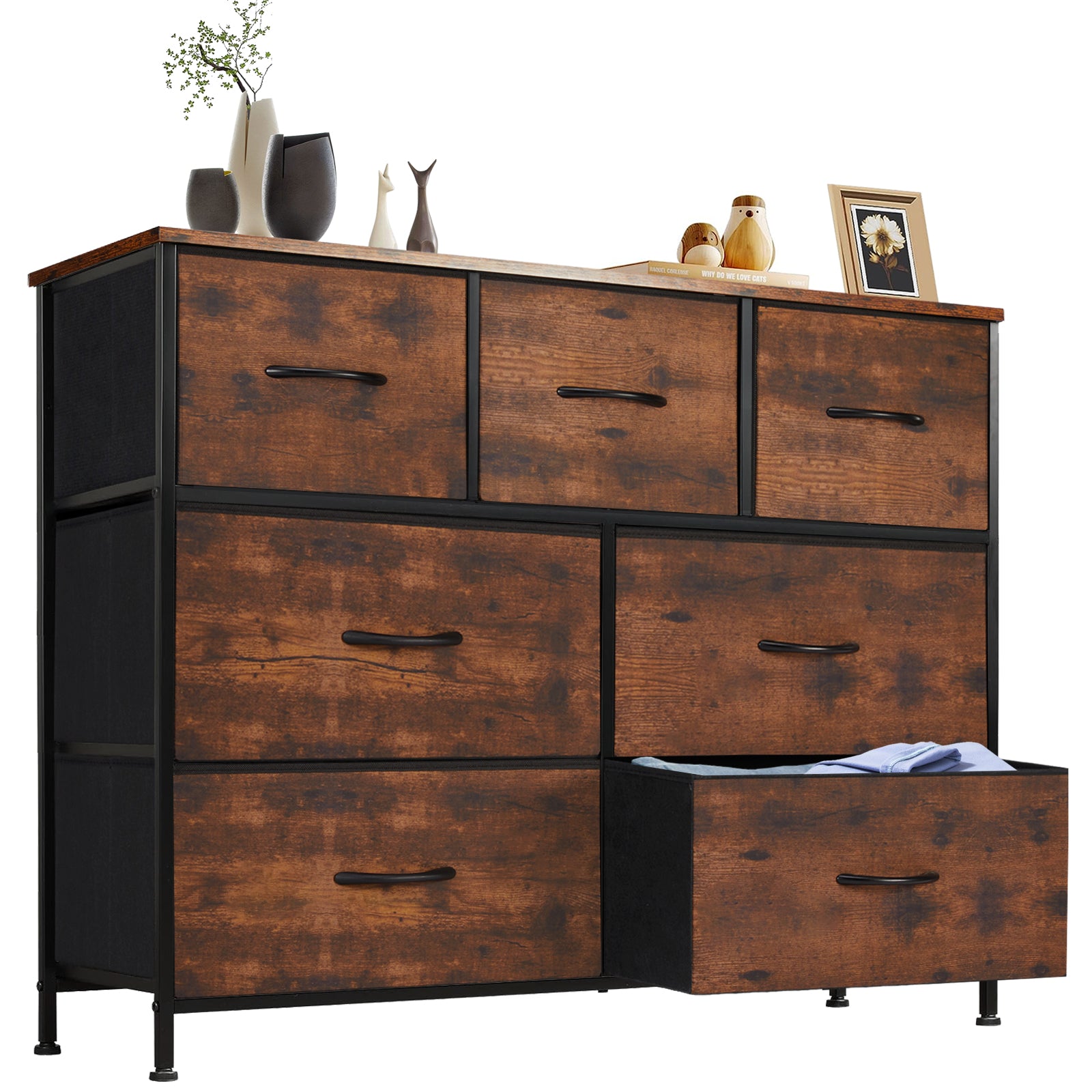 Tall Fabric Dresser Drawer Storage Tower view 18 for laundry room organization and clothes storage