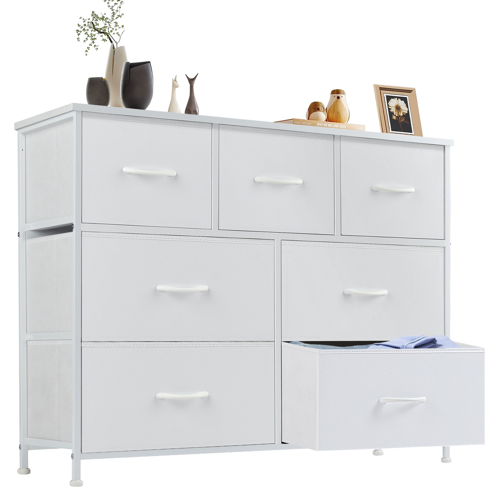 Tall Fabric Dresser Drawer Storage Tower view 30 for laundry room organization and clothes storage