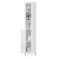 Tall Slim Bathroom Storage Cabinet with Door view 2 for bathroom organization and vanity storage