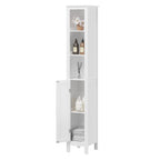Tall Slim Bathroom Storage Cabinet with Door view 2 for bathroom organization and vanity storage
