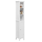 Tall Slim Bathroom Storage Cabinet with Door view 3 for bathroom organization and vanity storage