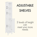 Tall Slim Bathroom Storage Cabinet with Door view 4 for bathroom organization and vanity storage