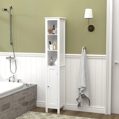 Tall Slim Bathroom Storage Cabinet with Door view 7 for bathroom organization and vanity storage