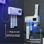UV Sterilizer Toothbrush Holder and Toothpaste Dispenser view 6 for bathroom organization and vanity storage
