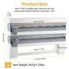 Wall-Mount Kitchen Roll Dispenser with Cutter view 6 for pantry food storage and kitchen organization