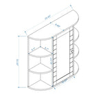 Wall-Mounted Mirror Cabinet with Open Shelves view 3 for bathroom organization and vanity storage
